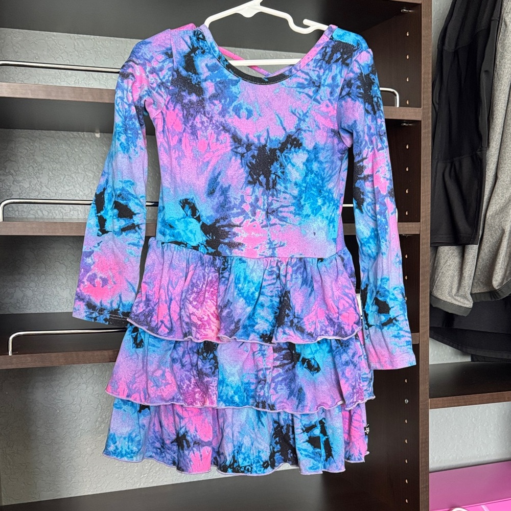 Colorful Tie-Dye Kids Dress